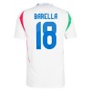 Camisola Itália Barella 18 Homen Equipamento 2ª Euro 2024